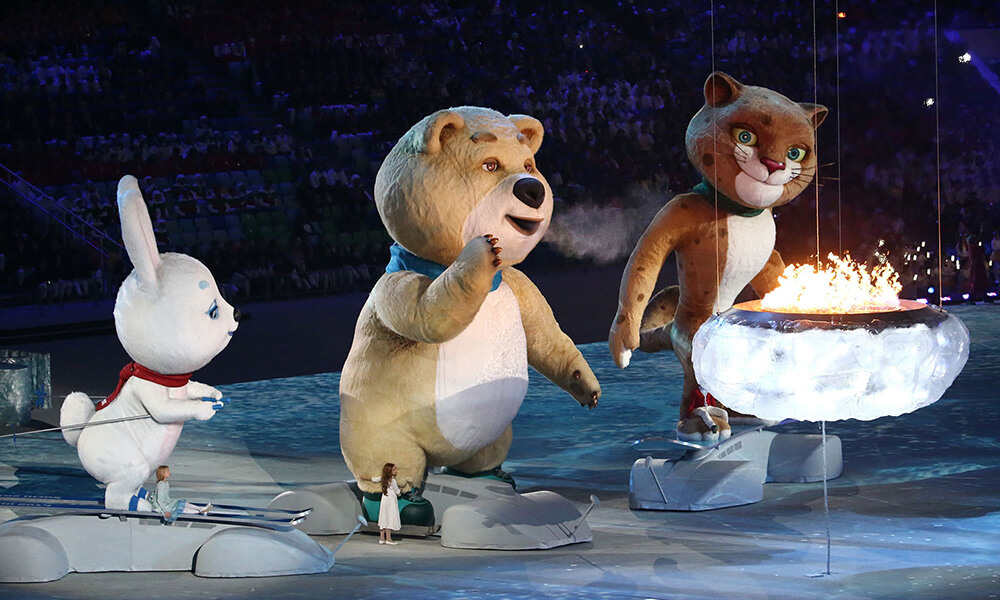 Olympic mascots closing ceremony